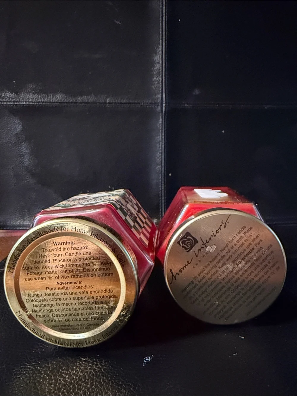 NWT VTGCranberry & Baked Apple Pie Scented Jar Candles - Red Bundle of 2